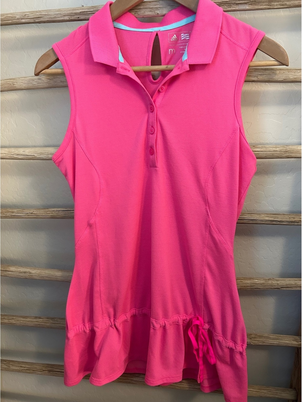 Adidas Sleeveless Pink Golf Polo Dress top